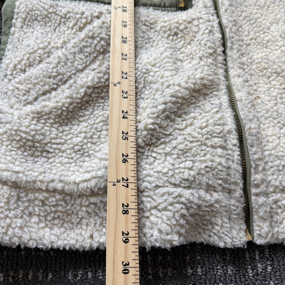 FREE PEOPLE Rivington Sherpa Jacket We the Free Desert Combo Green Cream | XL - Picture 14 of 16